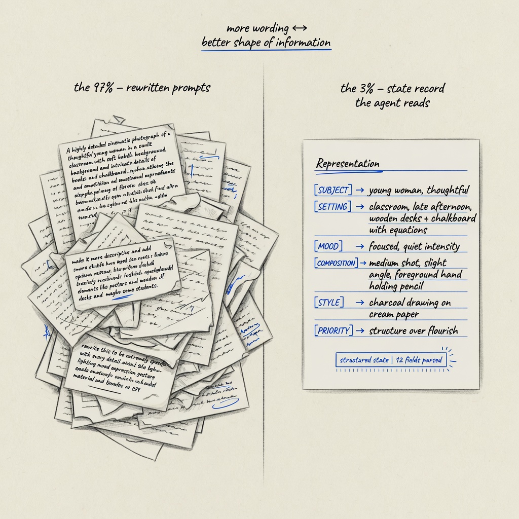 Tension — Prompt vs representation